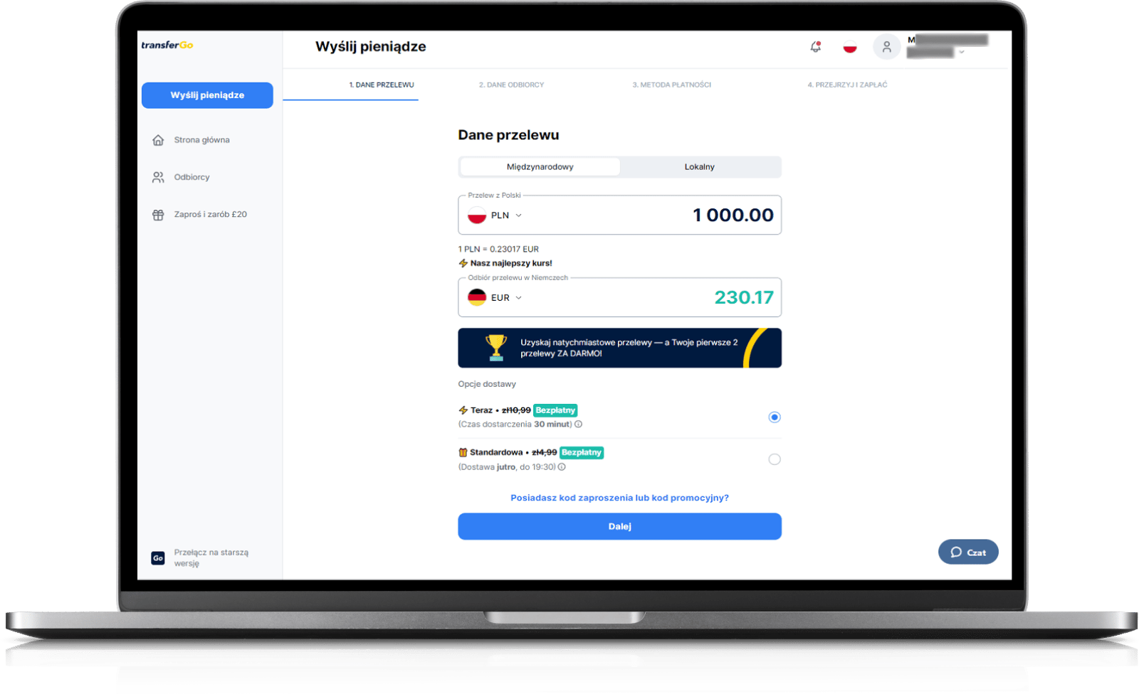 TransferGo. Czym jest? – Opłaty, Recenzja, Opinie | Moneteo