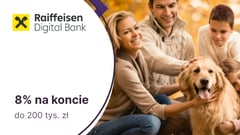 8% do 200 tys. zł na Koncie Oszczędnościowym Start w Raiffeisen Digital Banku