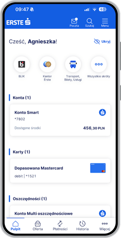 Aplikacja mobilna Erste