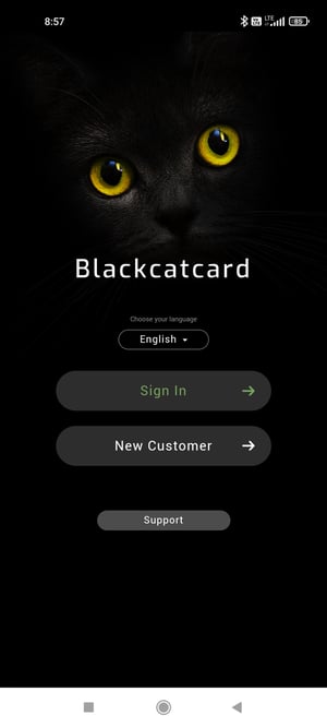 Blackcatcard, otwarcie konta