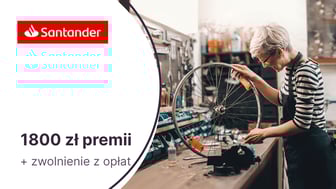 Do 1800 zł i BEZTERMINOWY brak opłat w promocji Konta Firmowego Godnego Polecenia dla JDG w Santanderze