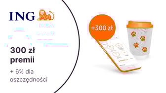Do 300 zł premii za Konto Mobi dla osób do 26 lat w ING Banku Śląskim + 6% dla oszczędności