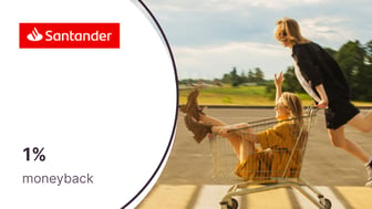 1% moneyback (15 zł/miesiąc) z kartą kredytową Visa Bonus Santander Bank Polska