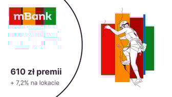 510 zł premii za mKonto Intensive + 100 zł za konto dla niepełnoletniego + 7,2% na lokacie w mBanku