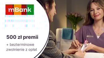 500 zł premii + bezterminowe zwolnienie z opłat za mBiznes Konto Standard dla nowych przedsiębiorców od mBanku