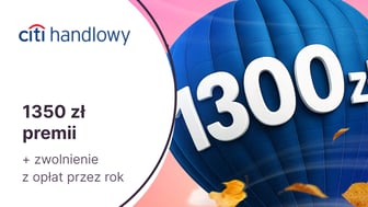 600 zł + 60 000 punktów (750 zł) w Bezcennych Chwilach + roczne zwolnienie z opłat za kartę kredytową Citi Simplicity Citibanku
