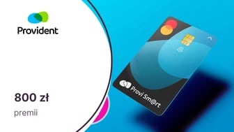 800 zł premii z kartą kredytową ProviSm@rt od Providenta