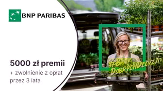 5000 zł + brak opłat za Konto Otwarte na Biznes w BNP Paribas