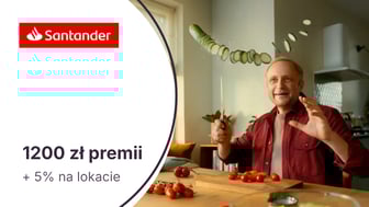 1200 zł z kontem osobistym w Santander Bank Polska. Ponadto 5% na Lokacie dla Ciebie