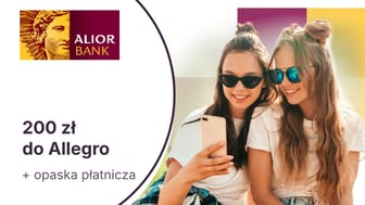 200 zł do Allegro + opaska płatnicza z Alior Kontem Plus dla młodych w Alior Banku