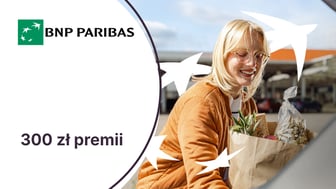 300 zł do Biedronki za kartę kredytową z oferty BNP Paribas + 6-miesięczne zwolnienie z opłaty