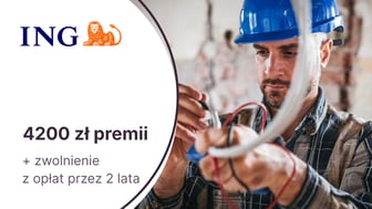 4200 zł premii + zwolnienie z opłat przez 2 lata dla JDG z Kontem Direct dla Firmy w ING Banku Śląskim