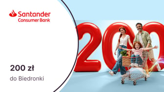 200 zł do Biedronki dla nowych posiadaczy karty kredytowej Visa Comfort Santander Consumer Banku