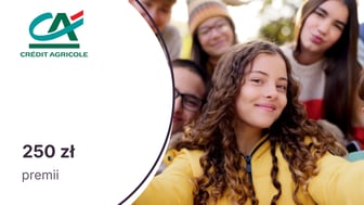 250 zł za Konto dla Ciebie GO! (13-17 l.) w Credit Agricole