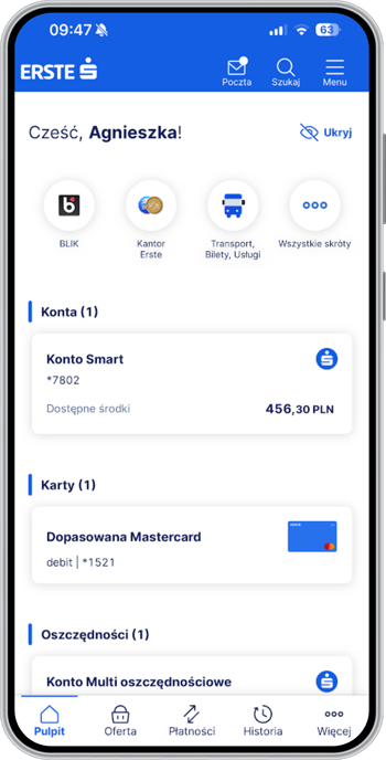 Aplikacja mobilna Erste