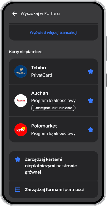 Google Pay, karty lojalnościowe