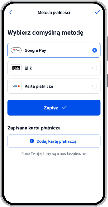 Google Pay, płatność w aplikacji