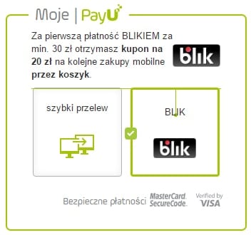 Płatność BLIKIEM na Allegro - kupon na 20 zł