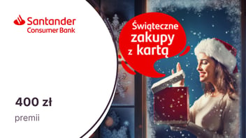 400 zł premii z kartą kredytową Visa Comfort od Santander Consumer Banku
