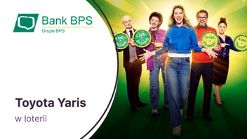 Toyota Yaris lub spłata kredytu (max 10 tys. zł) - oto nagrody w loterii dla kredytobiorców Banku BPS