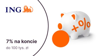 7% na Otwartym Koncie Oszczędnościowym Bonus w ING Banku Śląskim