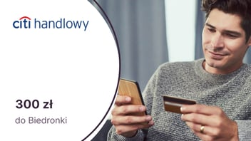 Do 300 zł do Biedronki za aktywne korzystanie z karty kredytowej Citibanku. Tylko dla zaproszonych