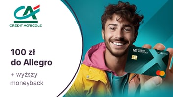 100 zł do Allegro i wyższy moneyback z kartą kredytową maXima od Credit Agricole