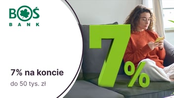7% na Koncie Oszczędnościowym Cyfrowy Zysk w BOŚ Banku