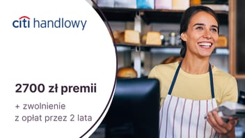Do 2700 zł premii za aktywne korzystanie z CitiKonta dla biznesu w banku Citi Handlowy