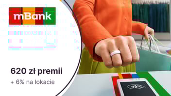 520 zł za eKonto do usług + pierścień płatniczy + 100 zł za konto dla dziecka lub nastolatka + 6% na lokacie w mBanku