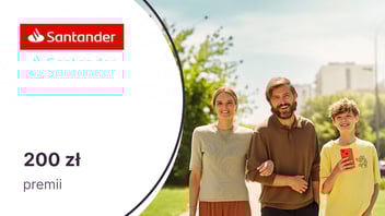200 zł dla dzieci i nastolatków (7-17 l.) za Konto Santander dla młodych w Santander Bank Polska