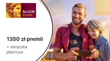 1350 zł premii + obrączka płatnicza z bezwarunkowo darmowym Alior Kontem w Alior Banku