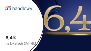 6,4% w skali roku na lokatach 3M i 6M po otwarciu konta Citigold w Citibanku