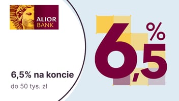 6,5% do 50 tys. zł na Koncie Oszczędnościowym na Start w Alior Banku