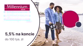 5,5% do 100 tys. zł na Koncie Oszczędnościowym Profit w Banku Millennium