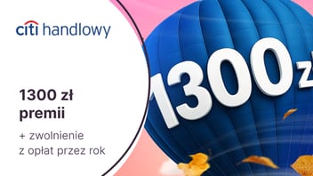 600 zł + 56 000 punktów (700 zł) w Bezcennych Chwilach + roczne zwolnienie z opłat za kartę kredytową Citi Simplicity Citibanku