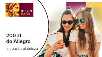 200 zł do Allegro + opaska płatnicza z Alior Kontem Plus dla młodych w Alior Banku