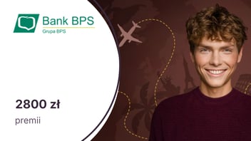 Do 208 000 punktów (2600 zł) w Bezcennych Chwilach + 200 zł premii za Pakiet w Twoim Rytmie z kartą Mastercard w Banku BPS