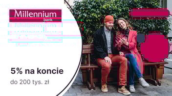 5% do 200 tys. zł na Koncie Oszczędnościowym Profit w Banku Millennium