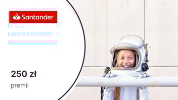 250 zł premii za Konto Santander dla młodych (7-17 l.) i cel oszczędnościowy w Santander Bank Polska