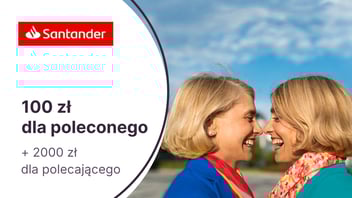 100 zł w formie karty podarunkowej lub 4 bilety do kina w programie „Polecam mój Bank” w Santanderze