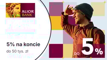 5% do 50 tys. zł na Koncie Oszczędnościowym na Start w Alior Banku