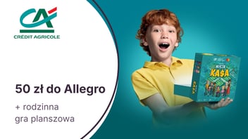 50 zł do Allegro i gra planszowa poświęcona finansom za otwarcie dziecku Konta dla Ciebie Junior w Credit Agricole
