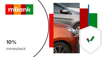 Zwrot 10% składki za wykupione ubezpieczenie samochodu w bankowości elektronicznej mBanku