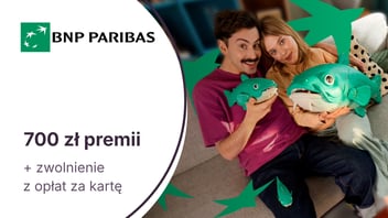 700 zł moneyback + bezterminowe zwolnienie z opłat za kartę z Kontem Otwartym na Ciebie w BNP Paribas