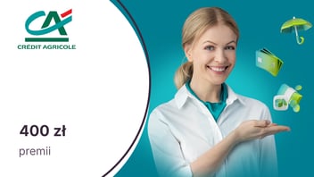 400 zł premii za skorzystanie z karty kredytowej maXima w Credit Agricole