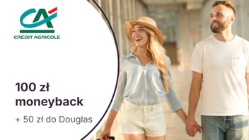 Do 100 zł moneyback + 50 zł do Douglas z kartą kredytową Credit Agricole. Tylko dla zaproszonych