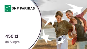 450 zł do Allegro z kartą kredytową z oferty BNP Paribas + roczne zwolnienie z opłaty