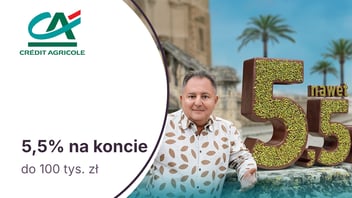 5,5% na Rachunku Oszczędzam Plus dla nowych klientów Credit Agricole