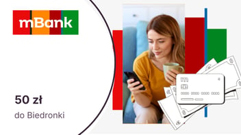 50 zł do Biedronki dla posiadaczy dowolnego konta osobistego w mBanku